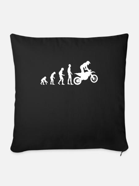 Motocross Evolution MX - Sofakissen mit Füllung 45 x 45 cm - Schwarz