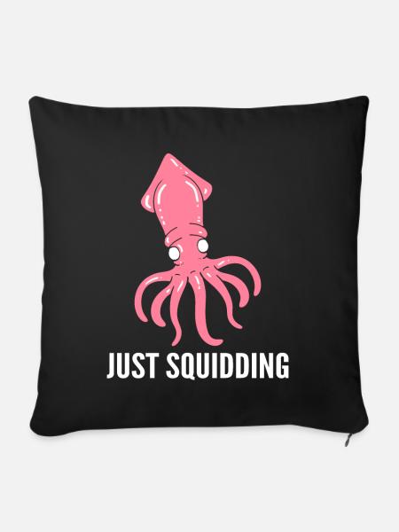 Just Squidding Marine -Zoologe - Sofakissen mit Füllung 45 x 45 cm - Schwarz