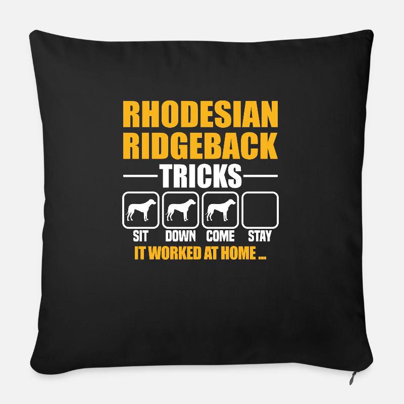 Astuces Rhodesian Ridgeback - Coussin et housse de 45 x 45 cm - noir