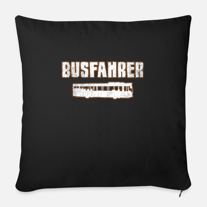 Busfahrer - Sofakissen mit Füllung 45 x 45 cm - Schwarz