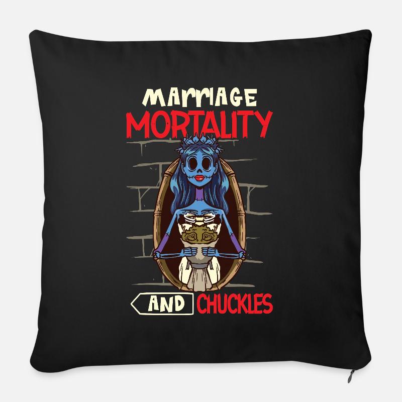 Funny Gothic Goth Wedding Bride Goth Halloween - Sofakissen mit Füllung 45 x 45 cm - Schwarz
