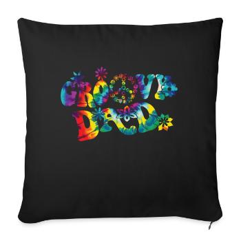 Retro Groovy Daddy Matching Family Birthday Party - Sofakissen mit Füllung 45 x 45 cm - Schwarz - Vorne