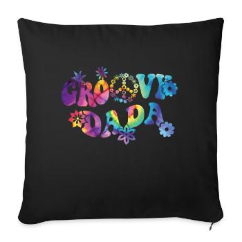 Retro Groovy Daddy Matching Family Birthday Party - Sofakissen mit Füllung 45 x 45 cm - Schwarz - Vorne