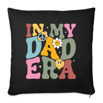 Retro Groovy Daddy Matching Family Birthday Party - Sofakissen mit Füllung 45 x 45 cm - Schwarz - Vorne