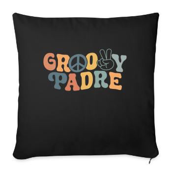 Retro Groovy Daddy Matching Family Birthday Party - Sofakissen mit Füllung 45 x 45 cm - Schwarz - Vorne