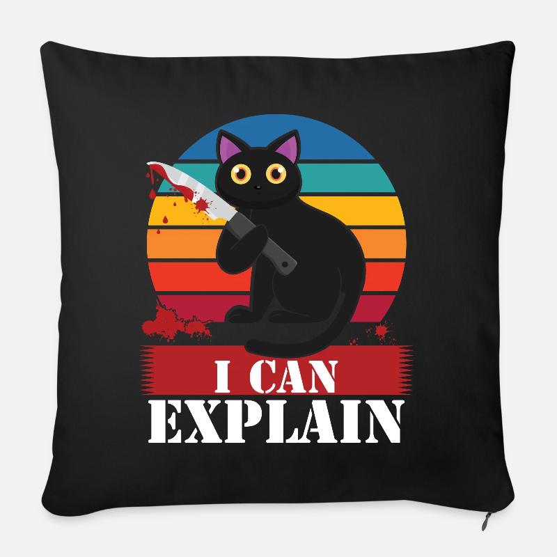 Je peux expliquer - Coussin et housse de 45 x 45 cm - noir