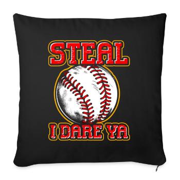 Baseball Catcher Baseball Player Pitcher - Sofa pillow with filling 45cm x 45cm - black - Front