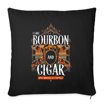 Bourbon Cigares Whisky Cigares Lounge Lovers - Coussin et housse de 45 x 45 cm - noir - Devant