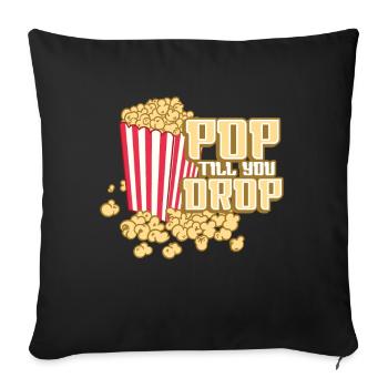 Popcorn Lover Cinema Movie Snack - Sofa pillow with filling 45cm x 45cm - black - Front