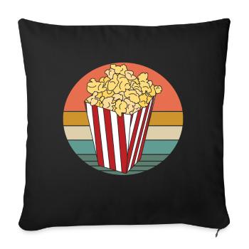 Popcorn Lover Cinema Movie Snack - Sofa pillow with filling 45cm x 45cm - black - Front