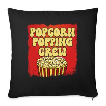 Popcorn Lover Cinema Movie Snack - Sofa pillow with filling 45cm x 45cm - black - Front