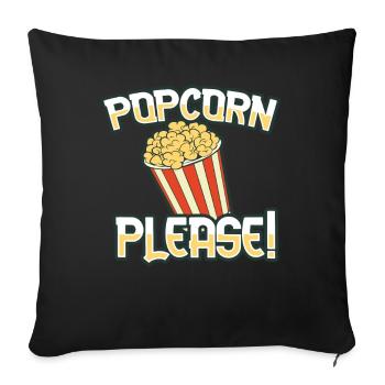 Popcorn Lover Cinema Movie Snack - Sofa pillow with filling 45cm x 45cm - black - Front