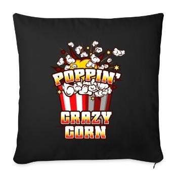 Popcorn Lover Cinema Movie Snack - Sofa pillow with filling 45cm x 45cm - black - Front