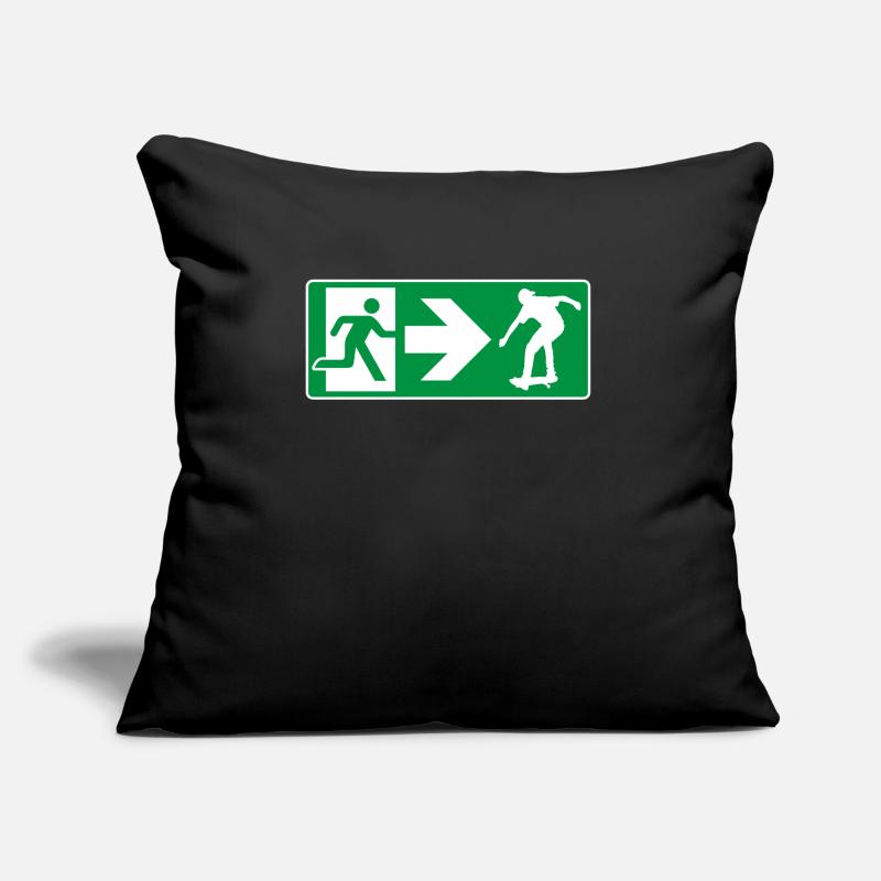 Emergency Exit Skateboard Skater Sofa pillow with filling 45cm x 45cm