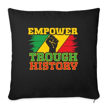 Mois de l’histoire des Noirs Juneteenth Afro-Américain - Coussin et housse de 45 x 45 cm - noir - Devant