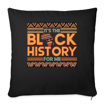 Mois de l’histoire des Noirs Juneteenth Afro-Américain - Coussin et housse de 45 x 45 cm - noir - Devant