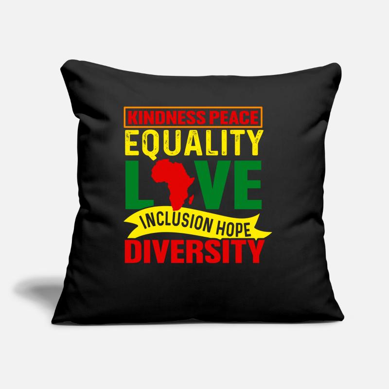 Mois de l’histoire des Noirs Juneteenth Afro-Américain Coussin et housse de 45 x 45 cm