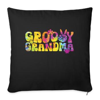 Groovy Mutter Passende Familie Am 1. Geburtstag - Sofakissen mit Füllung 45 x 45 cm - Schwarz - Vorne