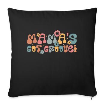 Groovy Mutter Passende Familie Am 1. Geburtstag - Sofakissen mit Füllung 45 x 45 cm - Schwarz - Vorne