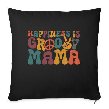 Groovy Mutter Passende Familie Am 1. Geburtstag - Sofakissen mit Füllung 45 x 45 cm - Schwarz - Vorne