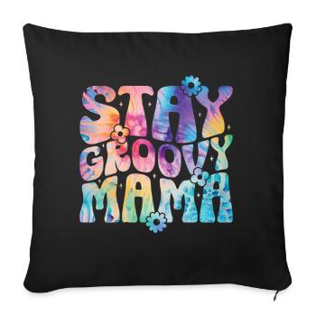 Groovy Mutter Passende Familie Am 1. Geburtstag - Sofakissen mit Füllung 45 x 45 cm - Schwarz - Vorne