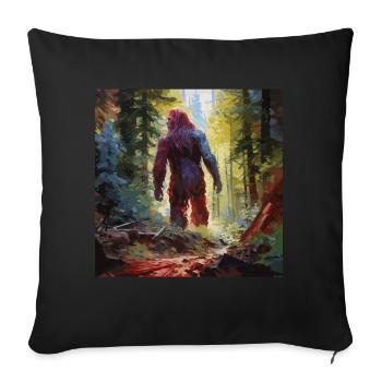 Gemälde Kunst Sasquatch Funny Graphic Acts - Sofakissen mit Füllung 45 x 45 cm - Schwarz - Vorne
