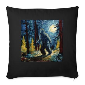 Gemälde Kunst Sasquatch Funny Graphic Acts - Sofakissen mit Füllung 45 x 45 cm - Schwarz - Vorne