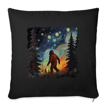 Gemälde Kunst Sasquatch Funny Graphic Acts - Sofakissen mit Füllung 45 x 45 cm - Schwarz - Vorne