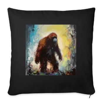 Gemälde Kunst Sasquatch Funny Graphic Acts - Sofakissen mit Füllung 45 x 45 cm - Schwarz - Vorne