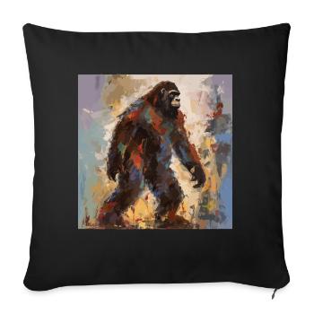 Gemälde Kunst Sasquatch Funny Graphic Acts - Sofakissen mit Füllung 45 x 45 cm - Schwarz - Vorne