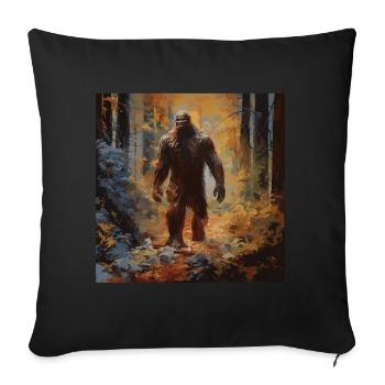 Gemälde Kunst Sasquatch Funny Graphic Acts - Sofakissen mit Füllung 45 x 45 cm - Schwarz - Vorne