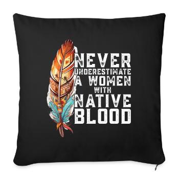 Native Americans Indigenous Indians - Sofa pillow with filling 45cm x 45cm - black - Front