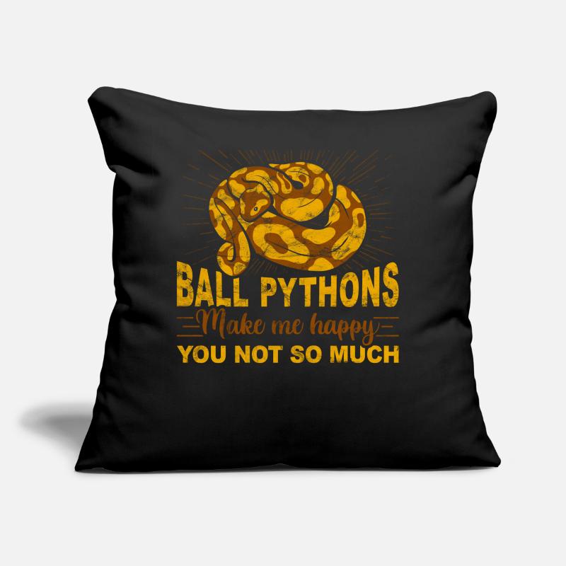 Ne touche pas à mes couilles Snake King Python Coussin et housse de 45 x 45 cm