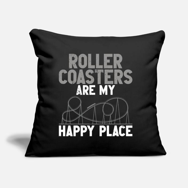 Parc d’attractions Roller Coaster Roller Coaster Ride Coussin et housse de 45 x 45 cm