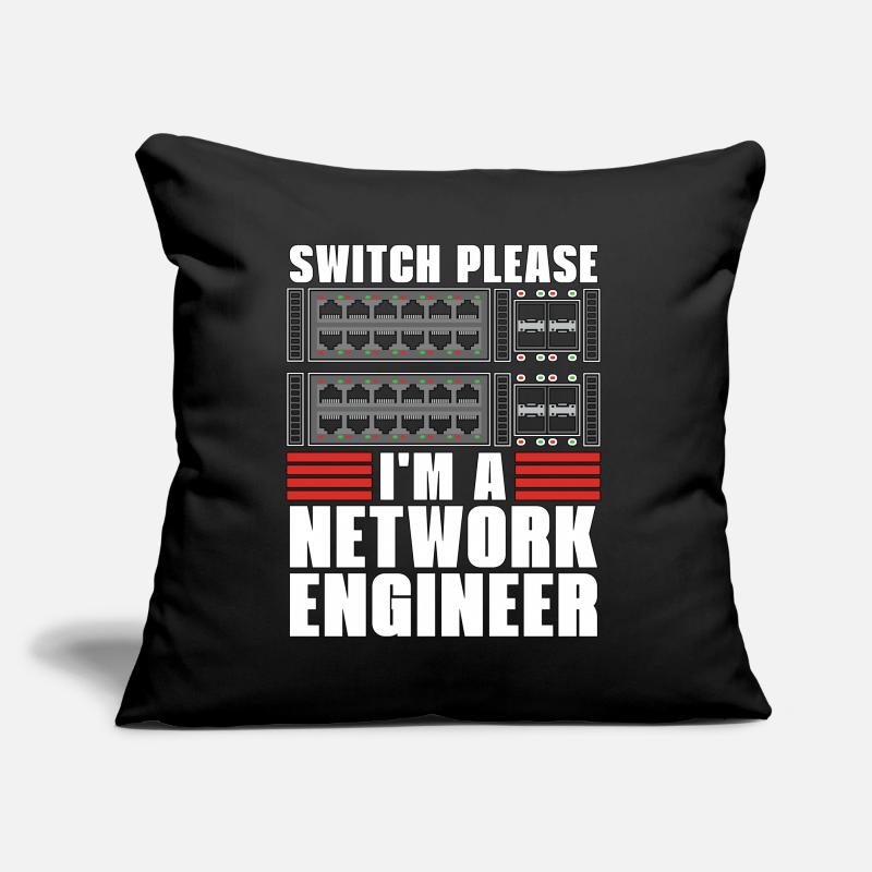 Network Engineer Switch Please I'm A Cybersecurity Sofakissen mit Füllung 45 x 45 cm