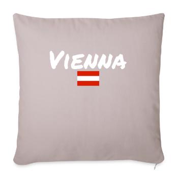 Vienna Austria Austrian Flag - Sofa pillow with filling 45cm x 45cm - light taupe - Front