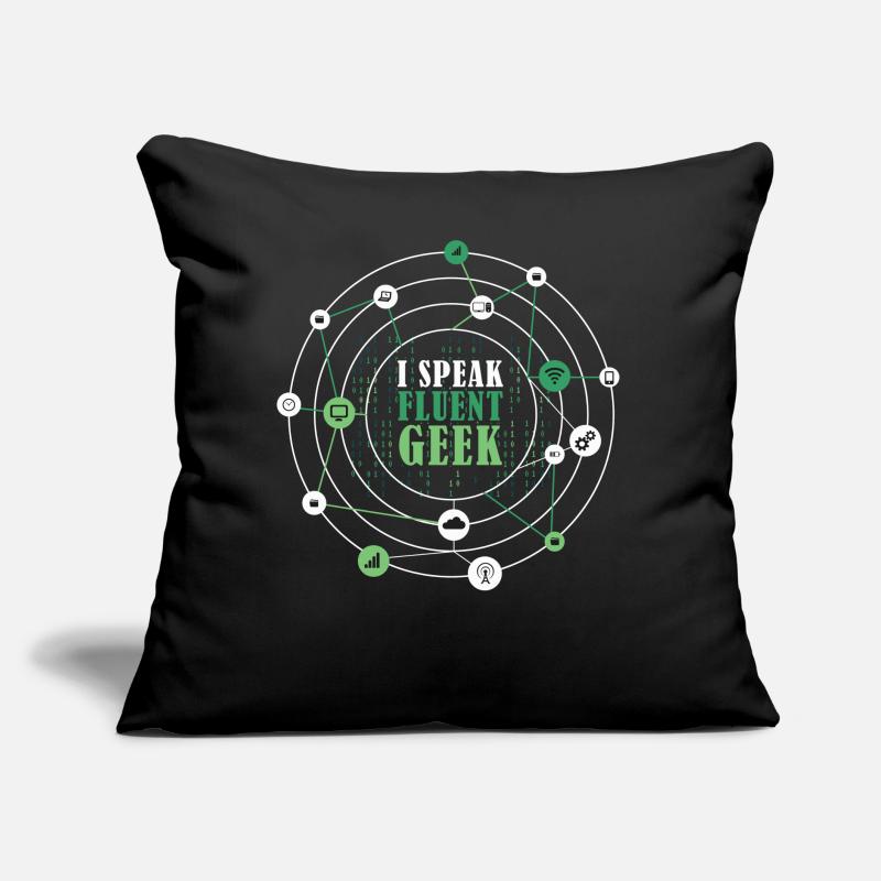 I Speak Fluent Geek Funny Networking Binary Code I Sofakissen mit Füllung 45 x 45 cm