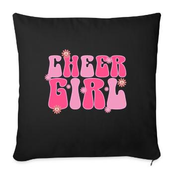 Cheerleading Girl Cheerleading Youth - Sofa pillow with filling 45cm x 45cm - black - Front