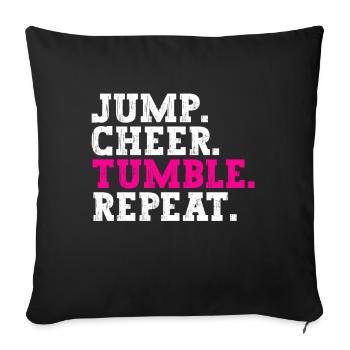 Cheerleading Girl Cheerleading Youth - Sofa pillow with filling 45cm x 45cm - black - Front