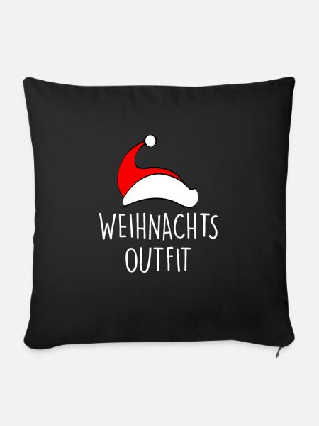 Weihnachts Outfit - Sofakissen mit Füllung 45 x 45 cm - Schwarz