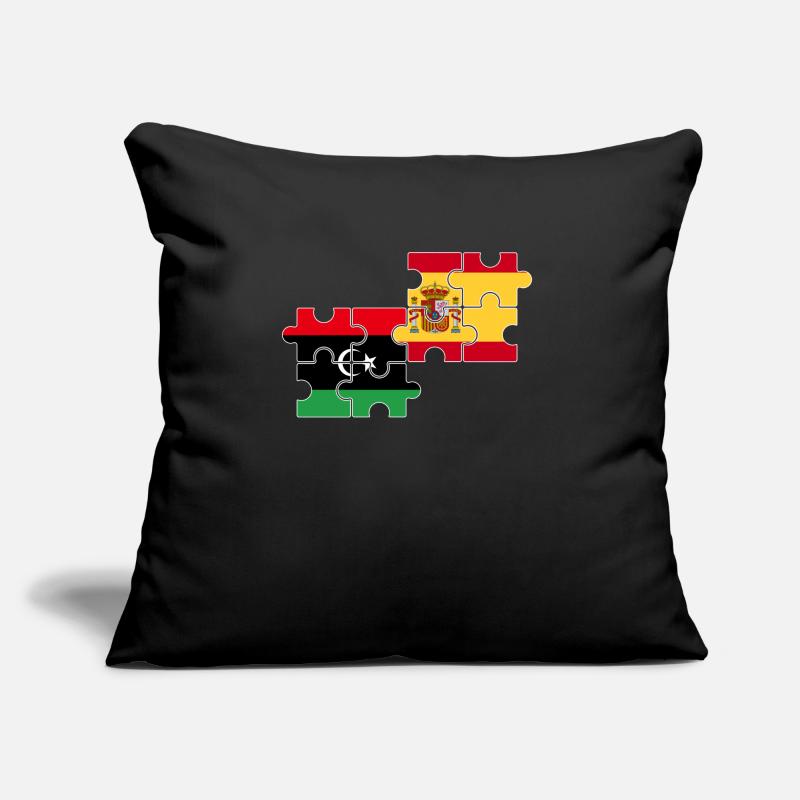 Libye Espagne Drapeau Espagnol Libyen Coussin et housse de 45 x 45 cm