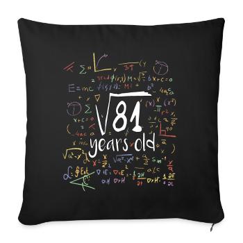 NEUF ANS D’ANNIVERSAIRE MATH GENIUS - Coussin et housse de 45 x 45 cm - noir - Devant