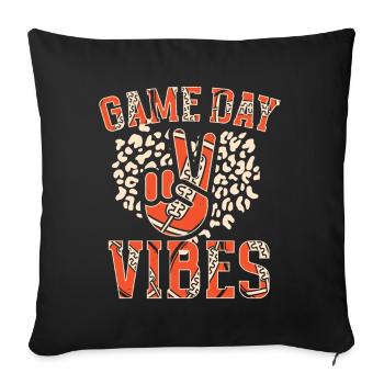 Game Day American Football Groovy Football - Sofa pillow with filling 45cm x 45cm - black - Front