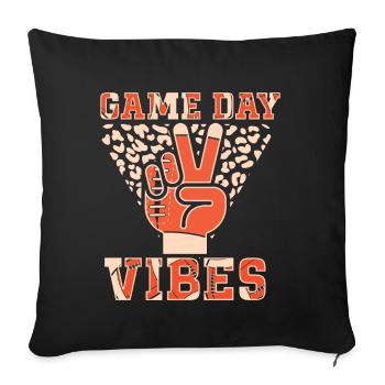 Game Day American Football Groovy Football - Sofa pillow with filling 45cm x 45cm - black - Front