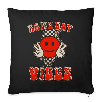 Game Day American Football Groovy Football - Sofa pillow with filling 45cm x 45cm - black - Front