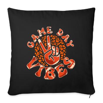 Game Day American Football Groovy Football - Sofa pillow with filling 45cm x 45cm - black - Front