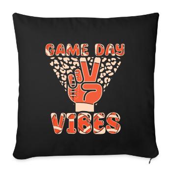 Game Day American Football Groovy Football - Sofa pillow with filling 45cm x 45cm - black - Front