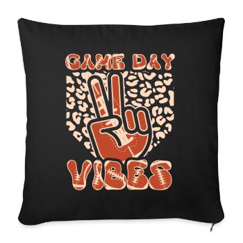 Game Day American Football Groovy Football - Sofa pillow with filling 45cm x 45cm - black - Front