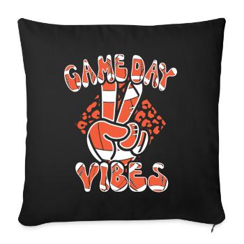 Game Day American Football Groovy Football - Sofa pillow with filling 45cm x 45cm - black - Front