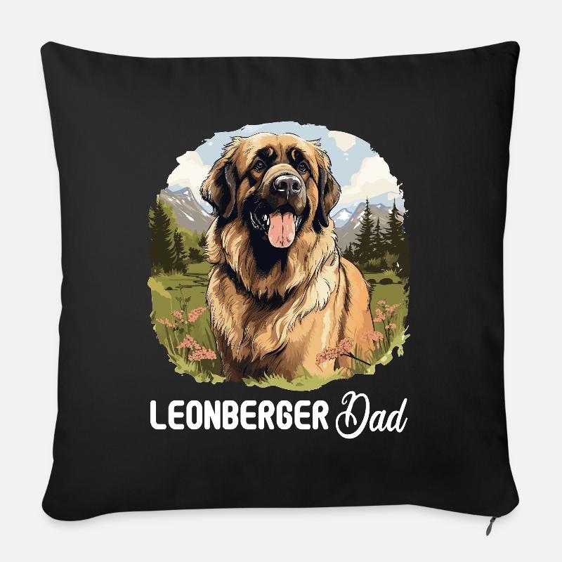 Leonberger - Sofakissen mit Füllung 45 x 45 cm - Schwarz